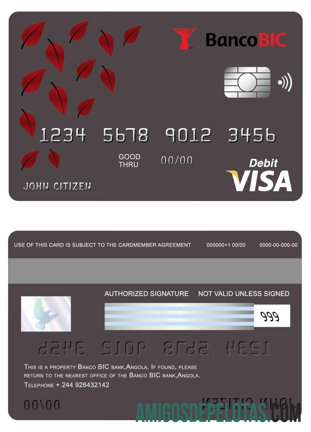 Angola Banco BIC bank visa kartu makering