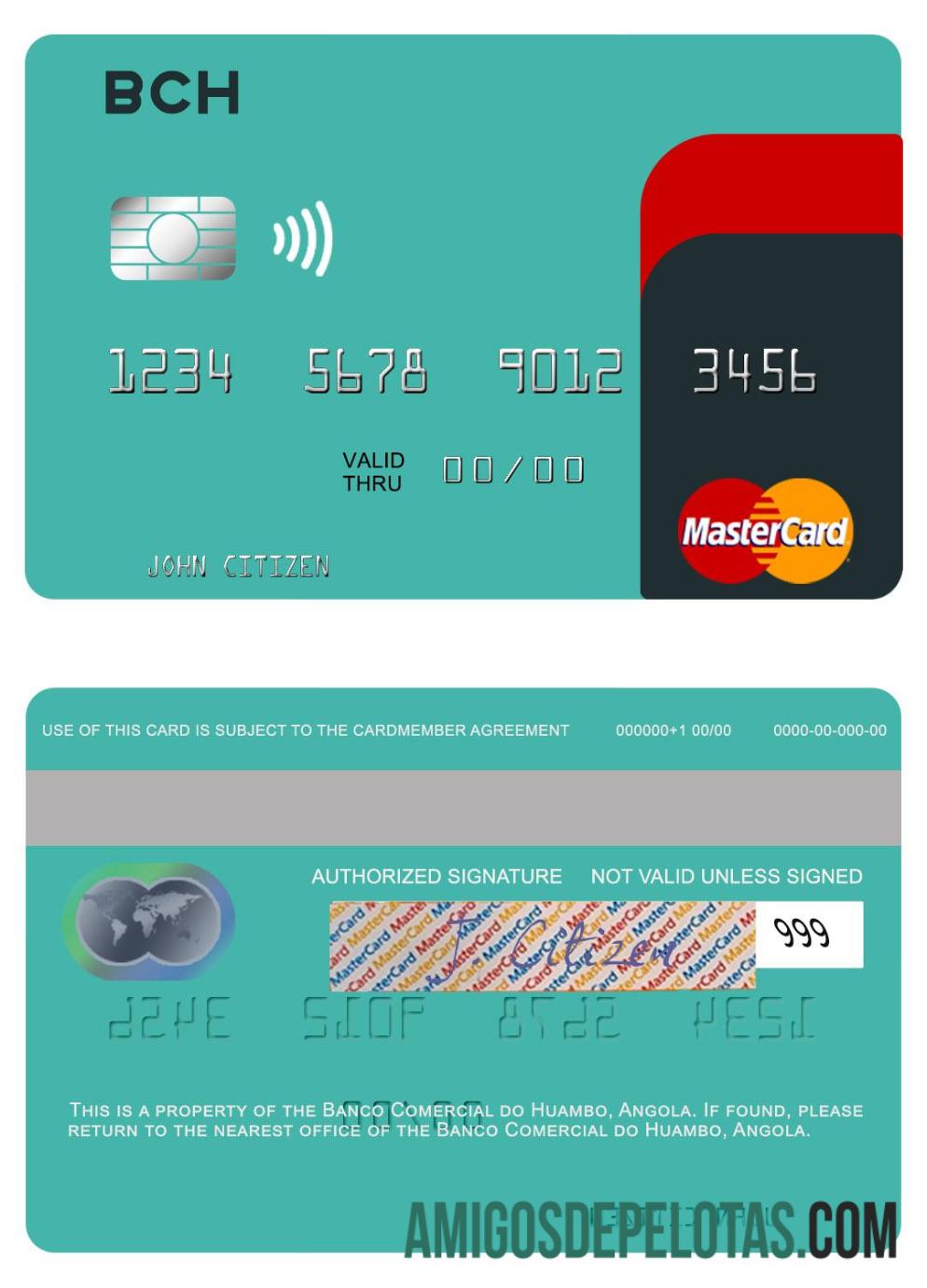 Angola Banco Comercial do Huambo mastercard desain