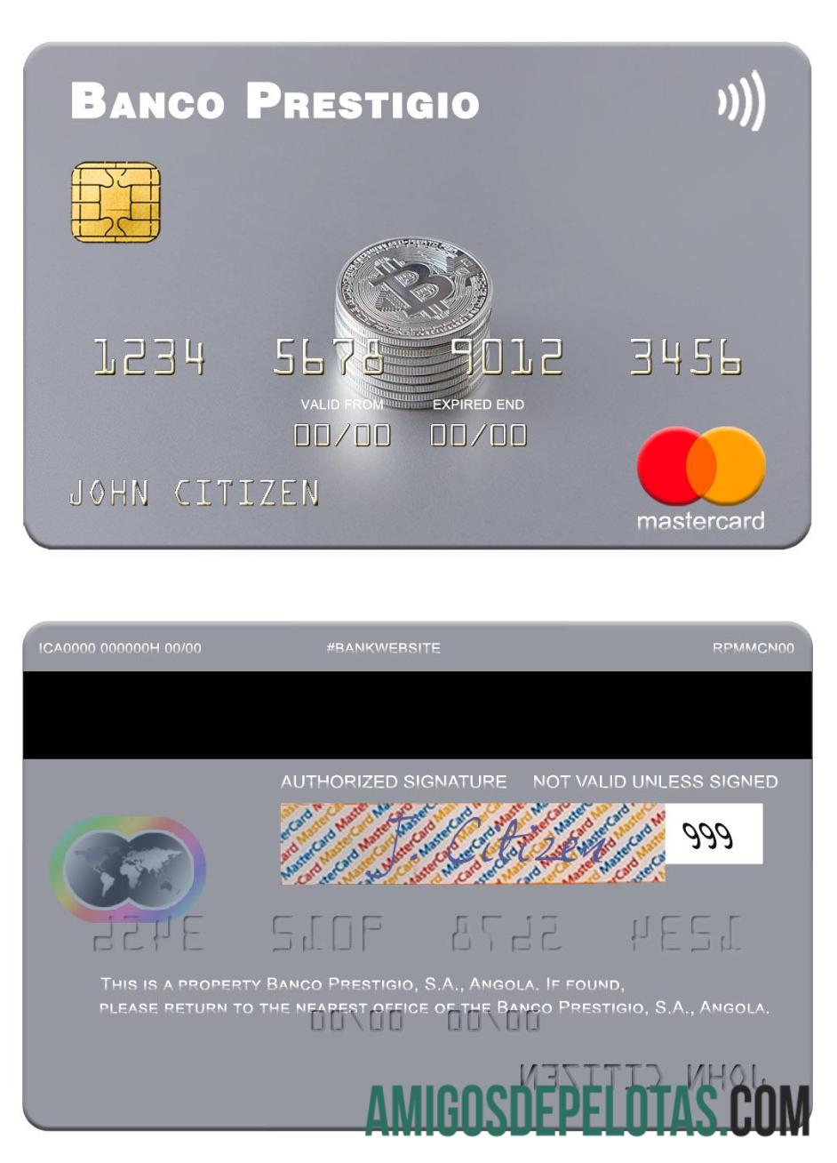 Angola Banco Prestigio, S.A. mastercard sampel