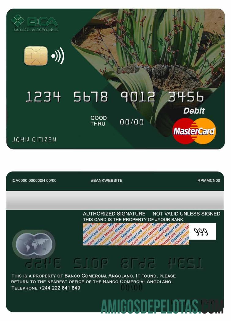 Angola Comercial bank mastercard sampel