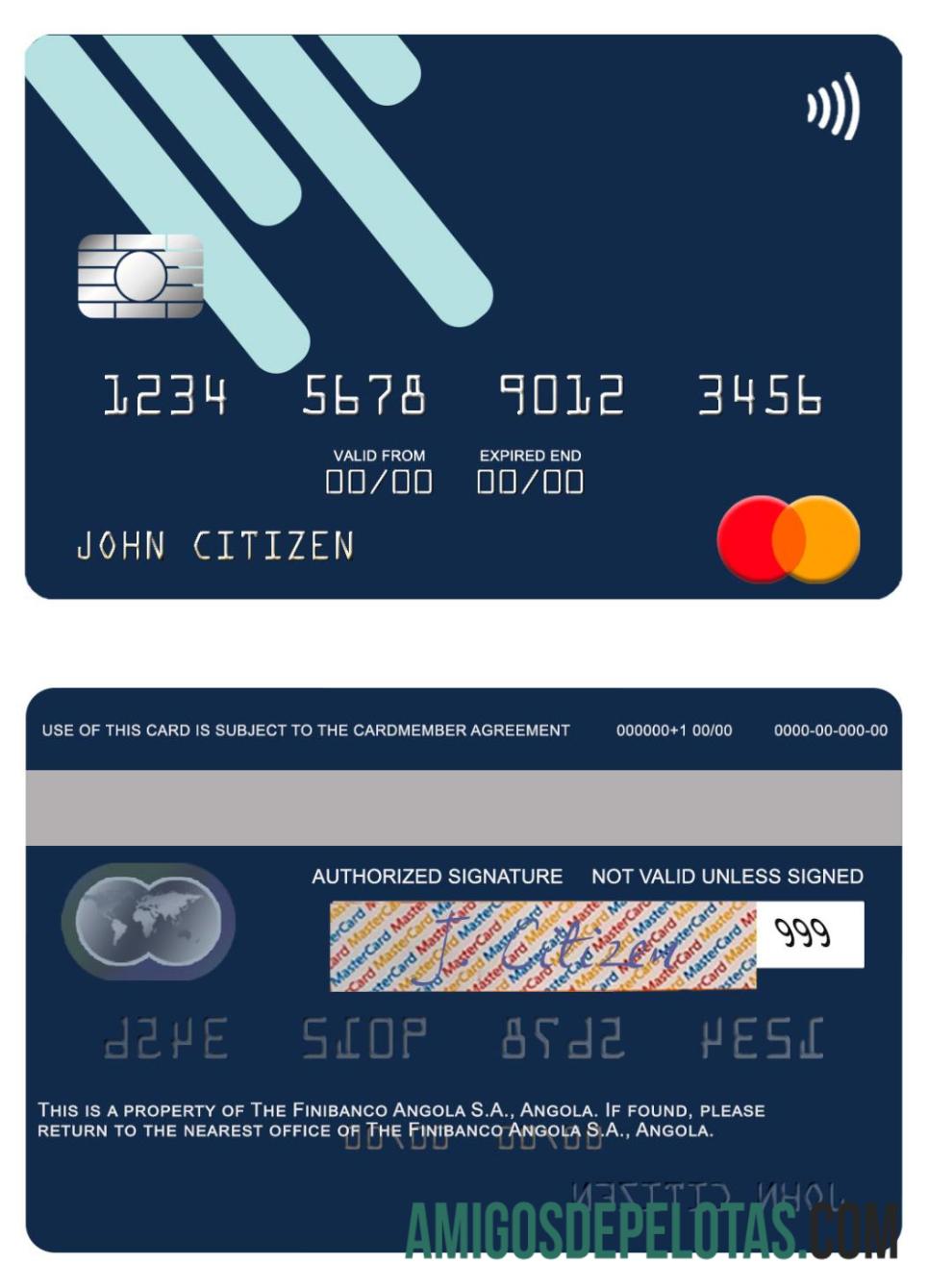Angola Finibanco Angola S.A. mastercard desain