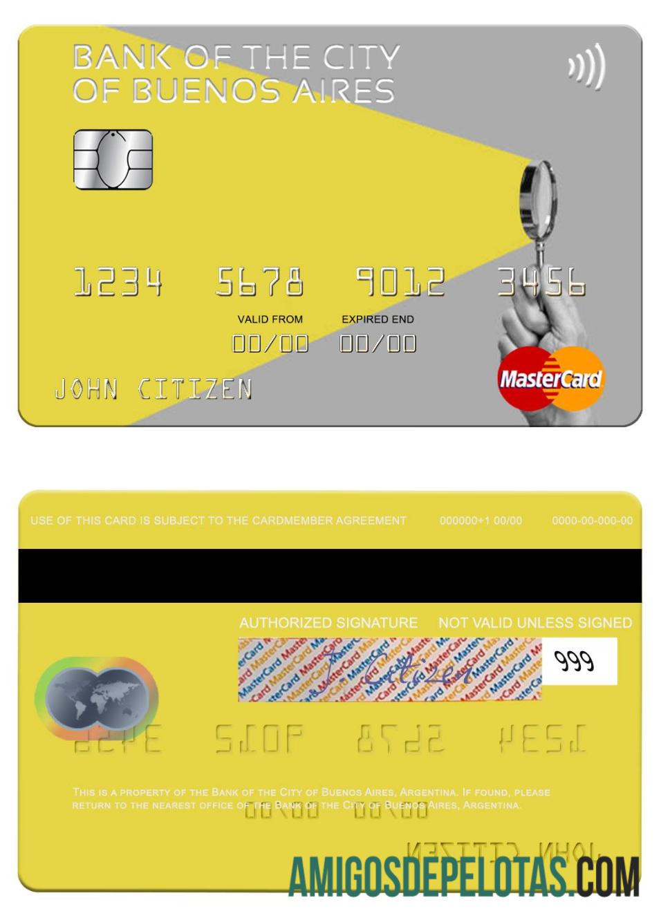 Argentina bank of the City of Buenos Aires mastercard pratinjau