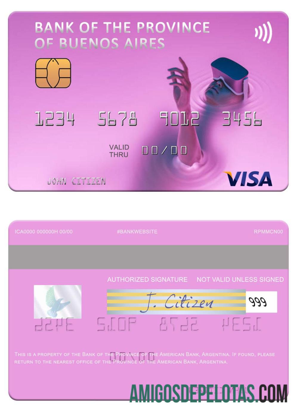 Argentina bank of the Province of Buenos Aires visa kartu pratinjau