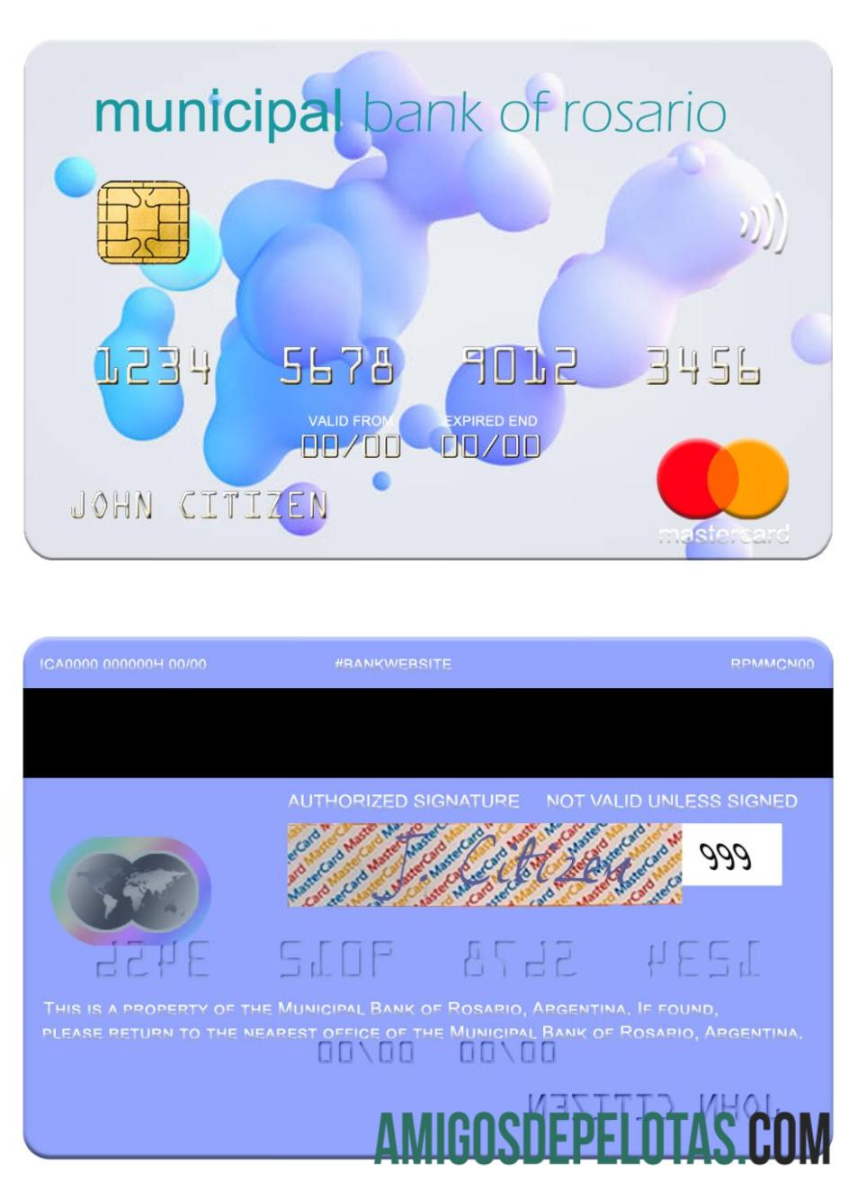 Argentina Municipal bank of Rosario mastercard pratinjau