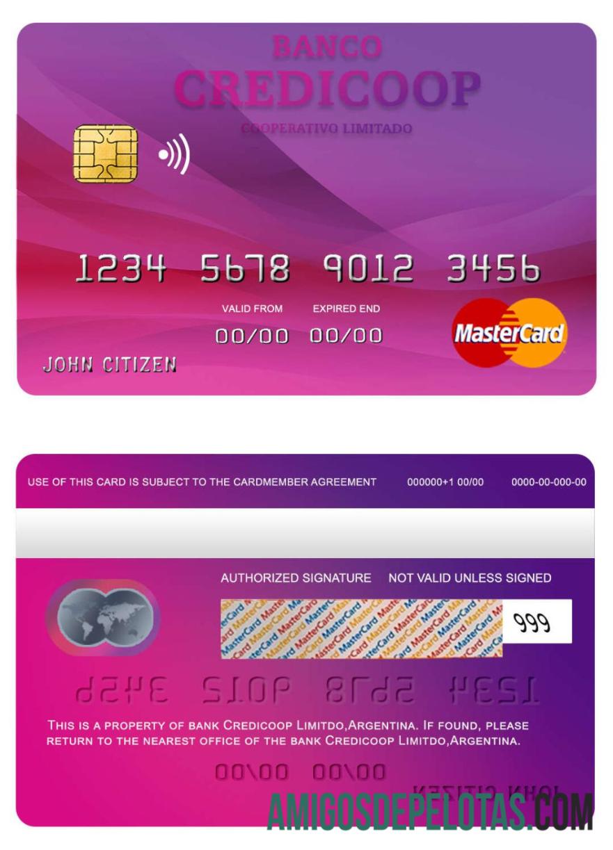 Argentina bank Credicoop mastercard makering