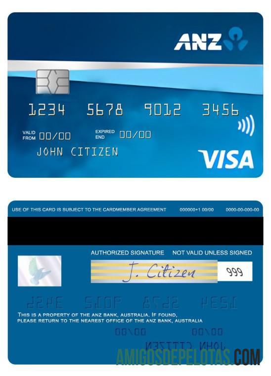 Australia ANZ bank First Kredit visa kartu pratinjau