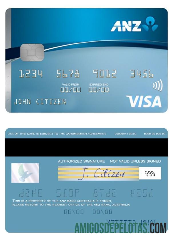 Australia ANZ Low Tarif Kredit visa kartu desain