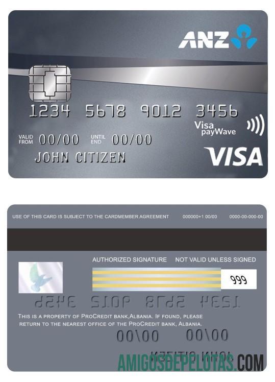 Australia ANZ Platinum Kredit visa kartu pratinjau