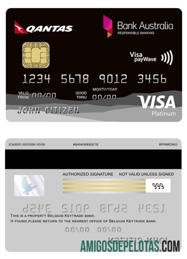 Australia bank Australia Platinum Rewards visa kartu sampel
