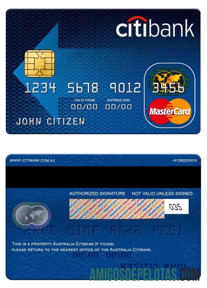 Australia Citibank mastercard makering
