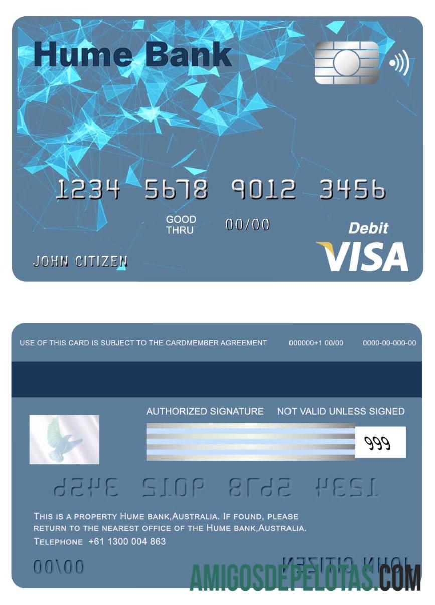 Australia Hume bank visa kartu pratinjau