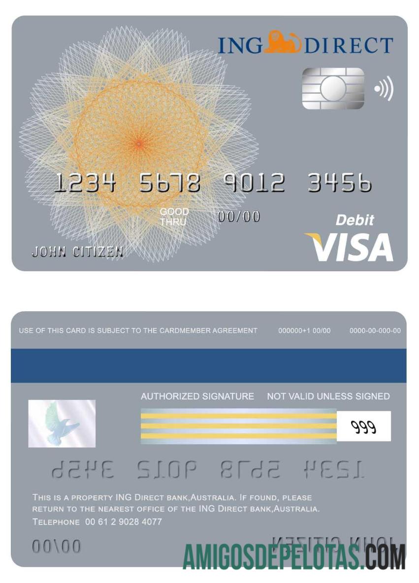 Australia ING direct bank visa kartu pratinjau