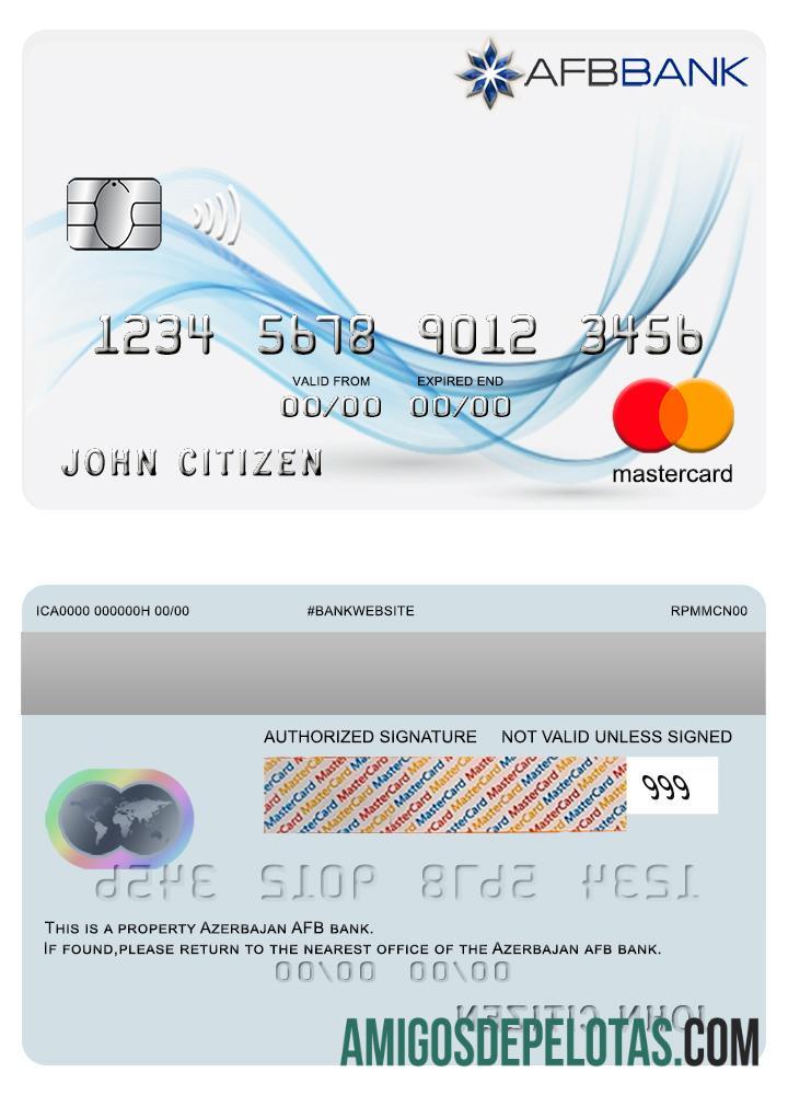 Azerbaijan AFB bank mastercard sampel
