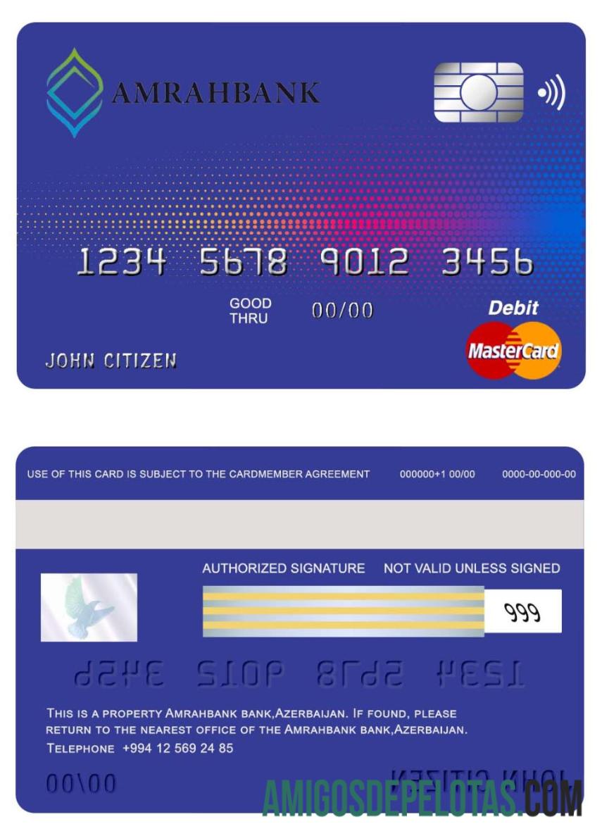 Azerbaijan Amrahbank mastercard makering
