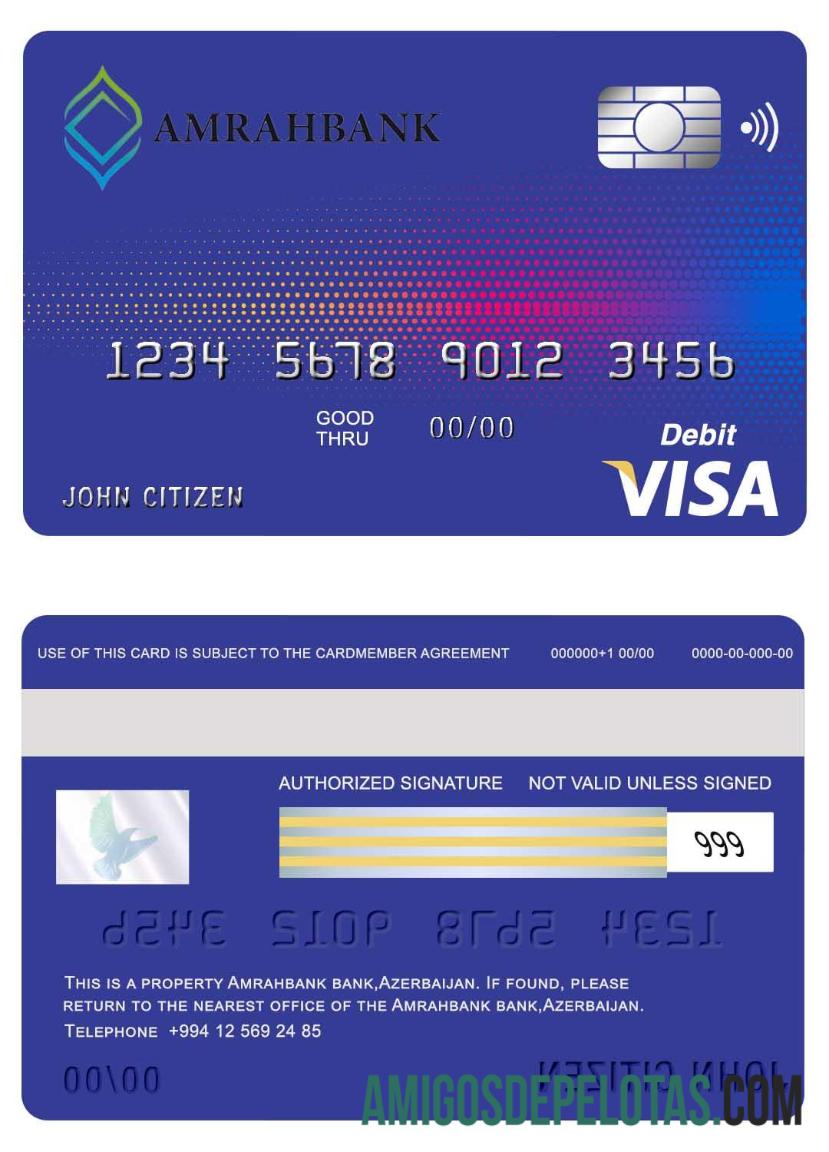 Azerbaijan Amrahbank visa kartu makering