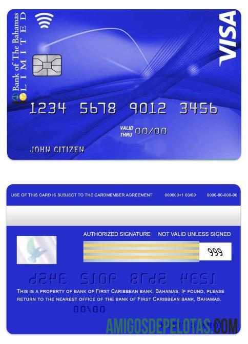 Bahama bank of Bahama visa Classic kartu makering