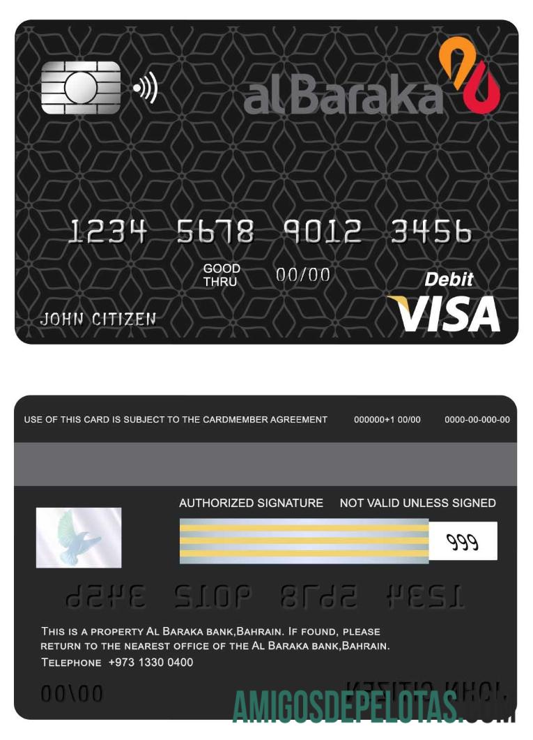 Bahrain Al Baraka bank visa kartu makering