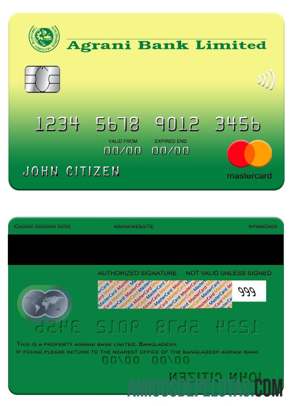 Bangladesh Agrani bank Mastercard makering