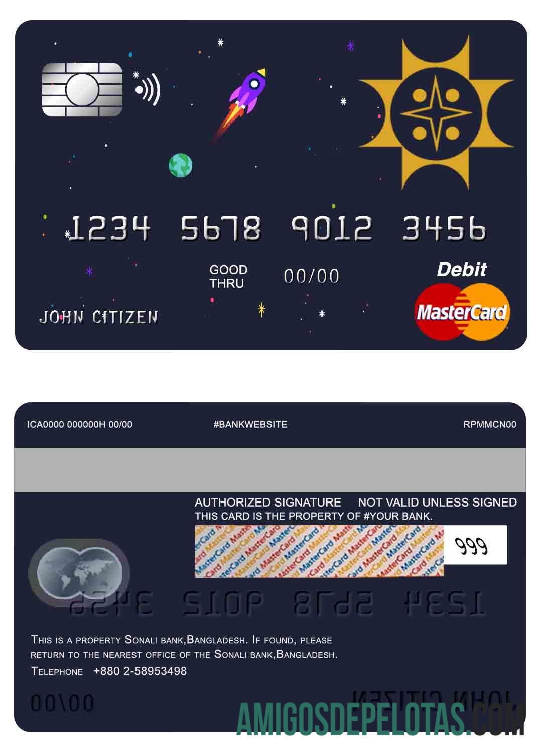 Bangladesh Sonali bank mastercard makering