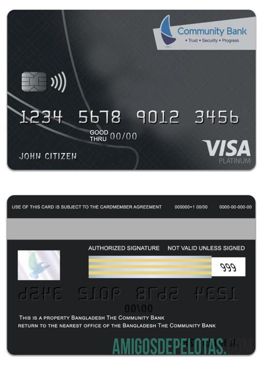 Bangladesh The Community bank visa platinum kartu makering