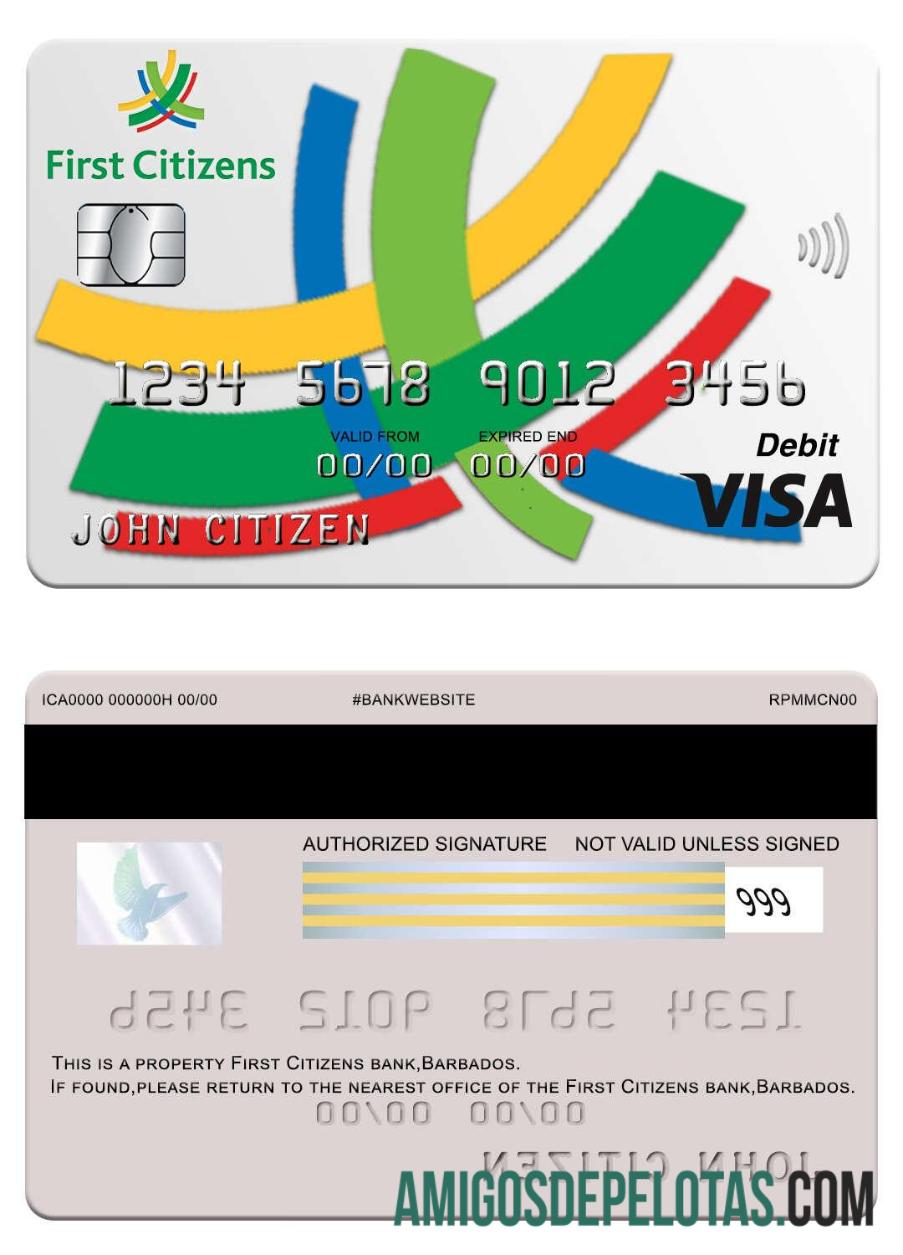 Barbados First Citizens bank visa kartu makering