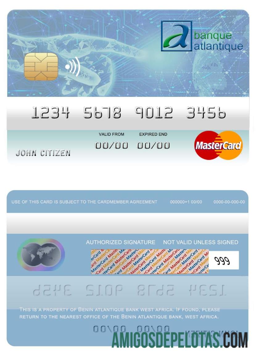 Benin Atlantique bank mastercard desain
