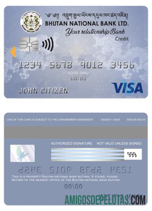 Bhutan nasional bank LTD visa Kredit kartu makering