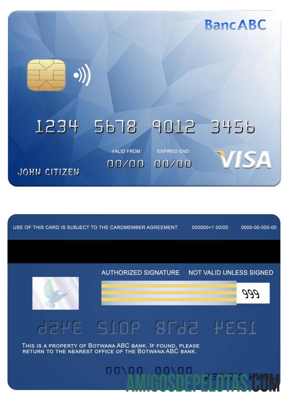 Bostwana ABC bank visa kartu makering