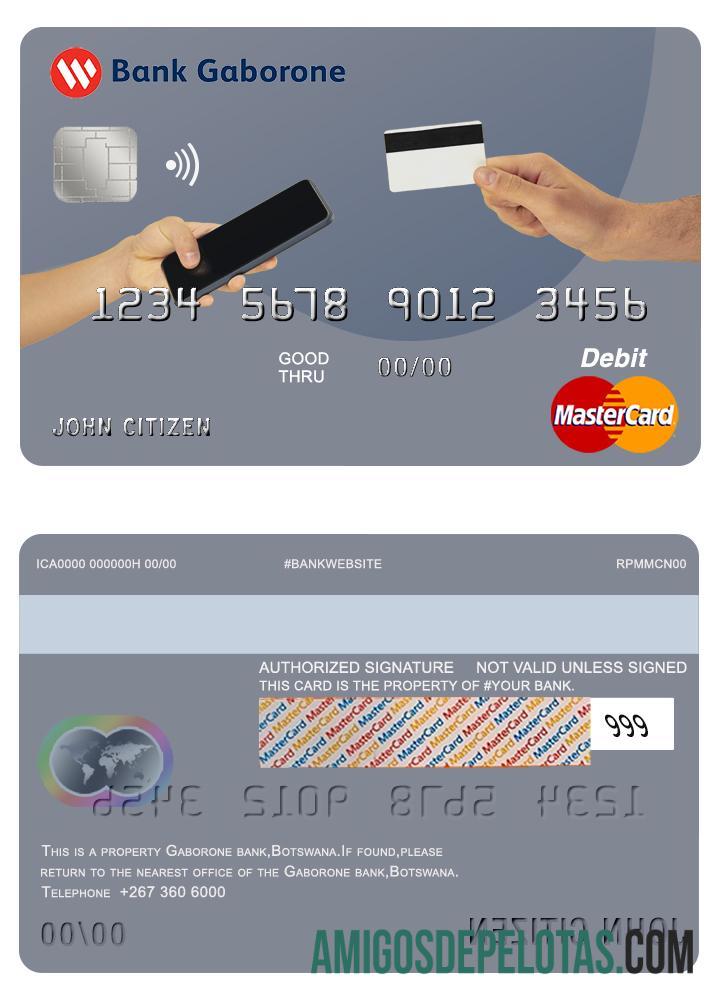 Botswana bank Gaborone mastercard templat