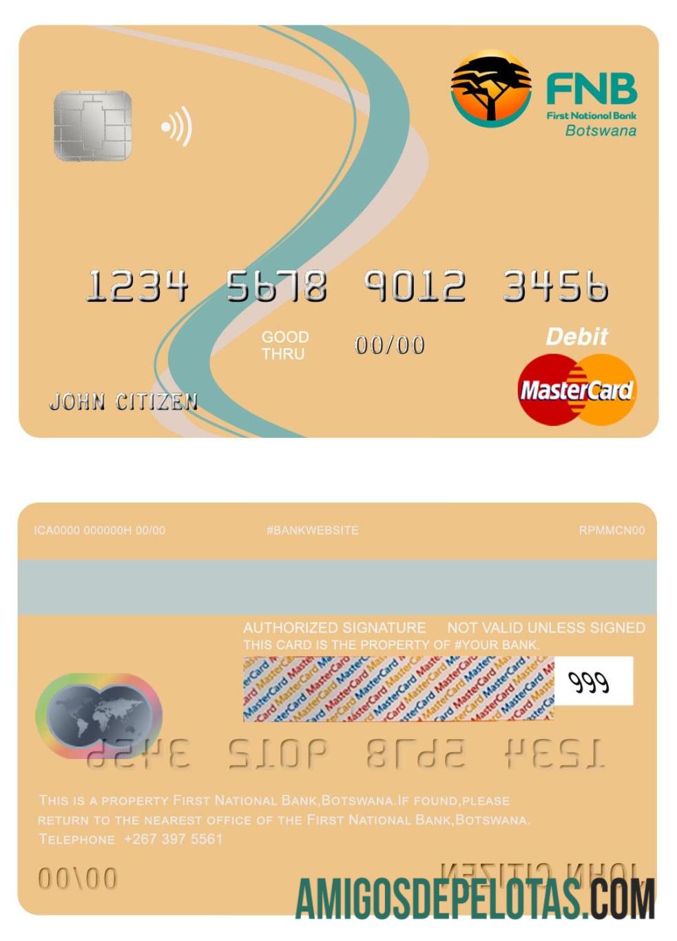 Botswana First nasional bank mastercard pratinjau