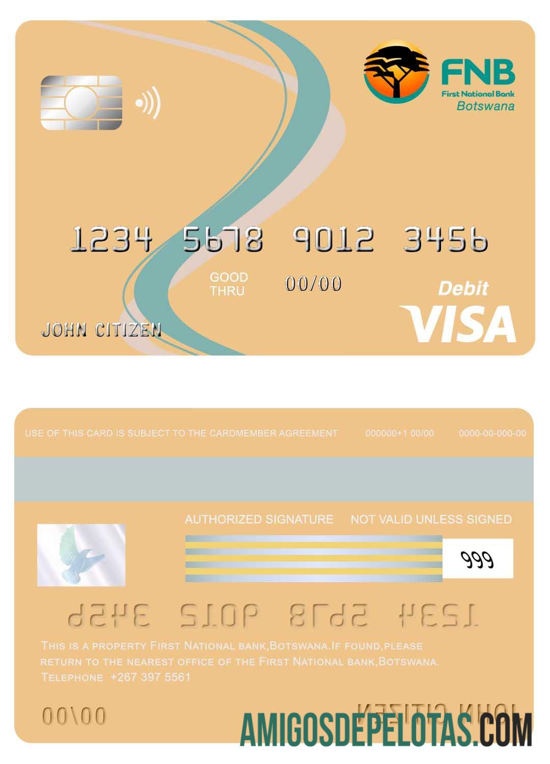 Botswana First nasional bank visa kartu makering