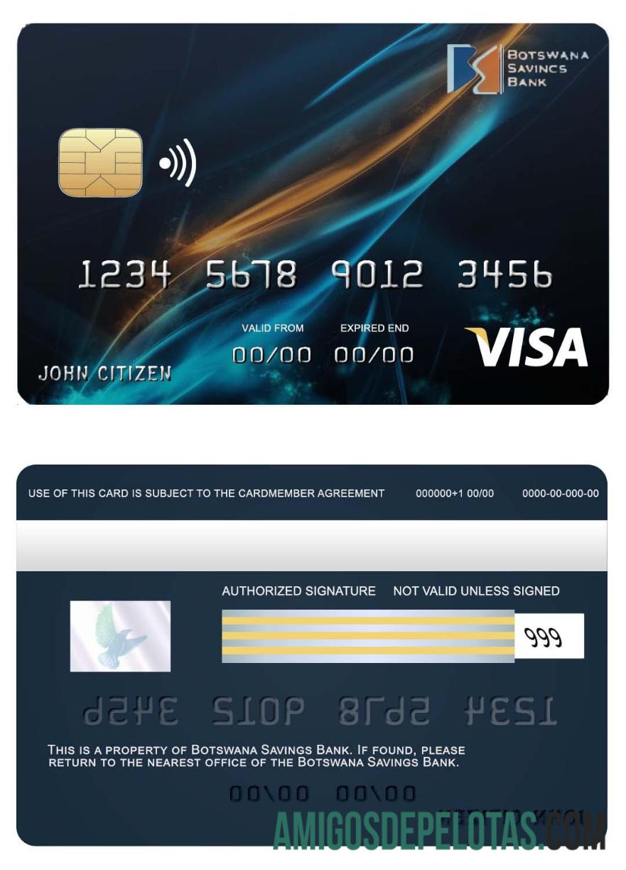 Botswana Savings bank visa kartu pratinjau