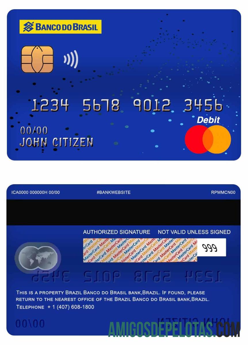 Brasil Banco do Brasil bank master Debit kartu makering
