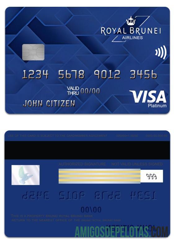 Brunei Baiduri bank Royal Brunei visa Platinum Kredit kartu makering