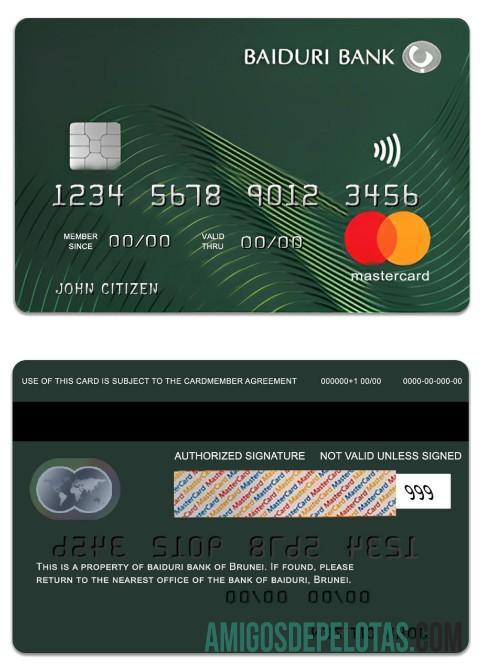 Brunei Baiduri bank standar Kredit Mastercard pratinjau