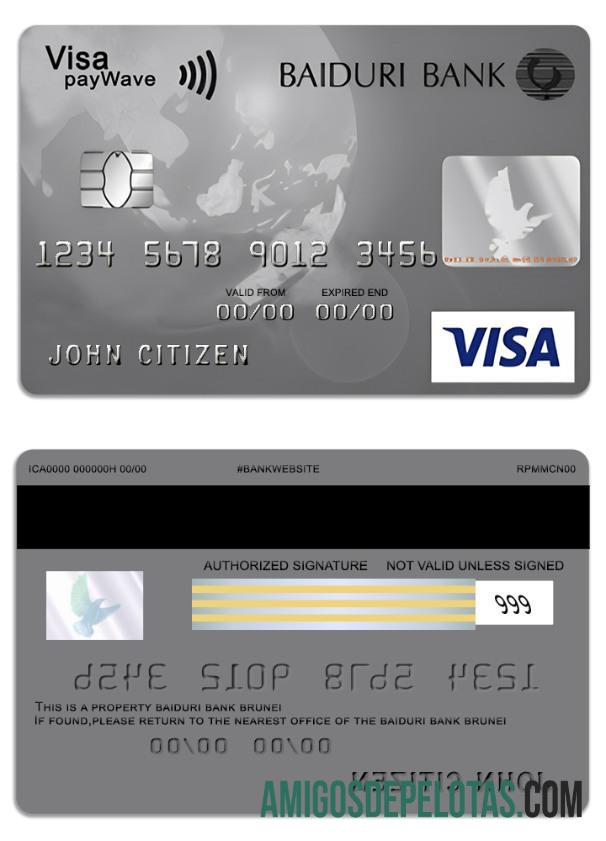 Brunei Baiduri bank visa Classic Kredit kartu makering