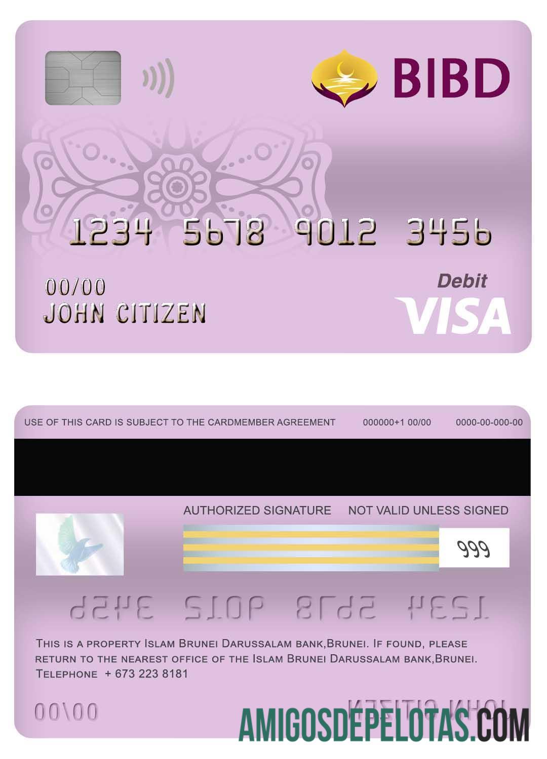 Brunei bank Islam Brunei Darussalam bank visa Debit kartu pratinjau