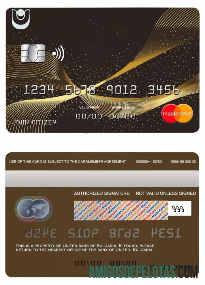 Bulgaria United bank mastercard templat