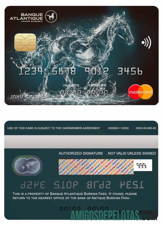 Burkina Faso Atlantique bank mastercard pratinjau