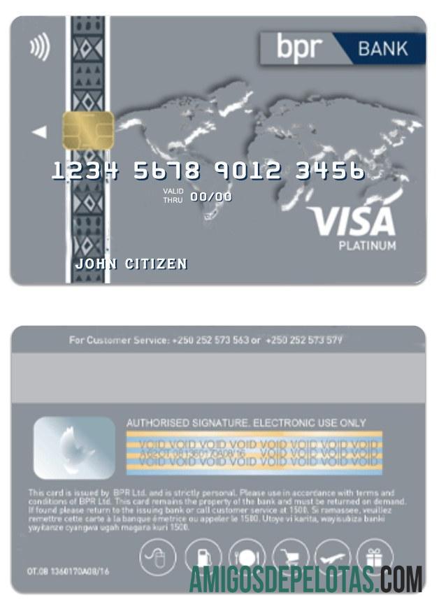 Burundi BPR bank visa platinum Kredit kartu desain