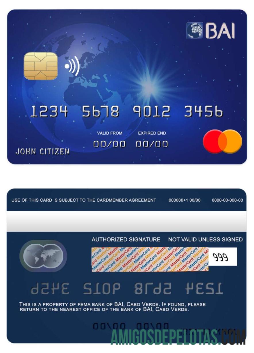 Tanjung Verde BAI bank mastercard desain