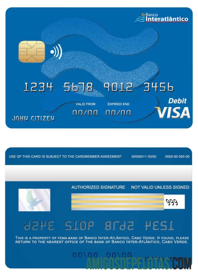 Tanjung Verde Banco Inter Atla╠éntico bank visa kartu templat