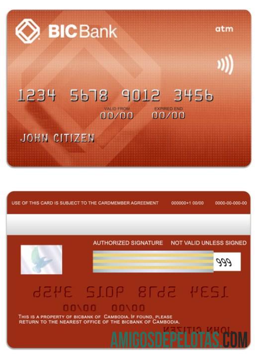 Kamboja BICBank ATM kartu pratinjau