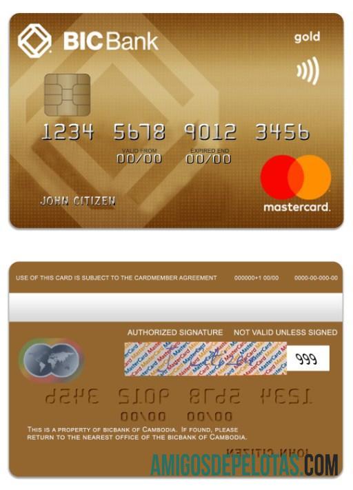 Kamboja BICBank Kredit gold mastercard sampel