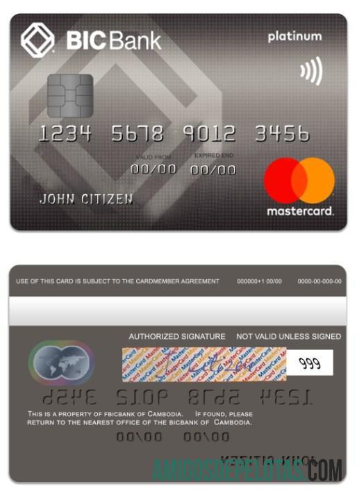 Kamboja BICBank Kredit platinum mastercard makering