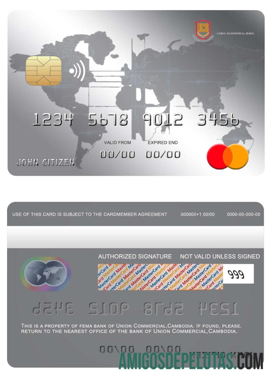 Kamboja serikat komersial bank mastercard desain