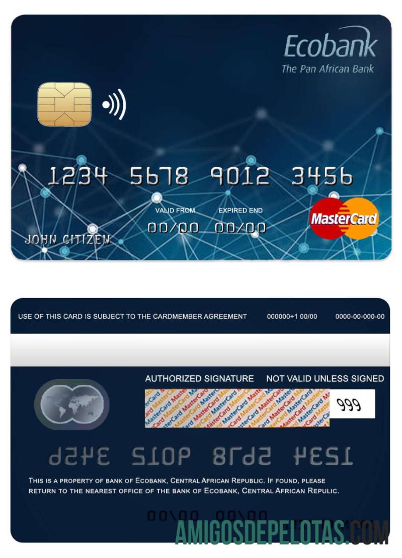 Republik Afrika Tengah Ecobank bank mastercard makering