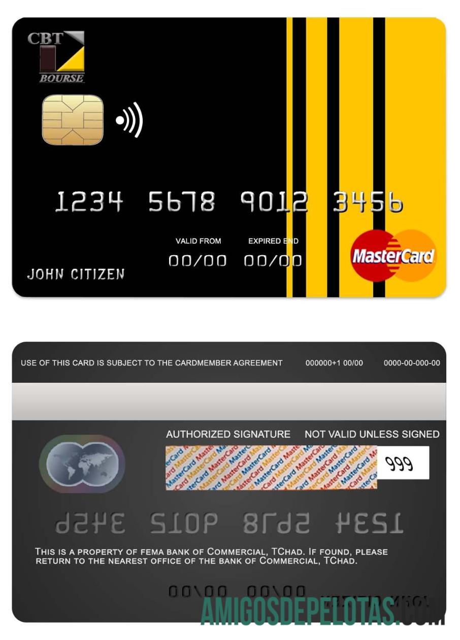 Chad komersial bank TChad mastercard makering