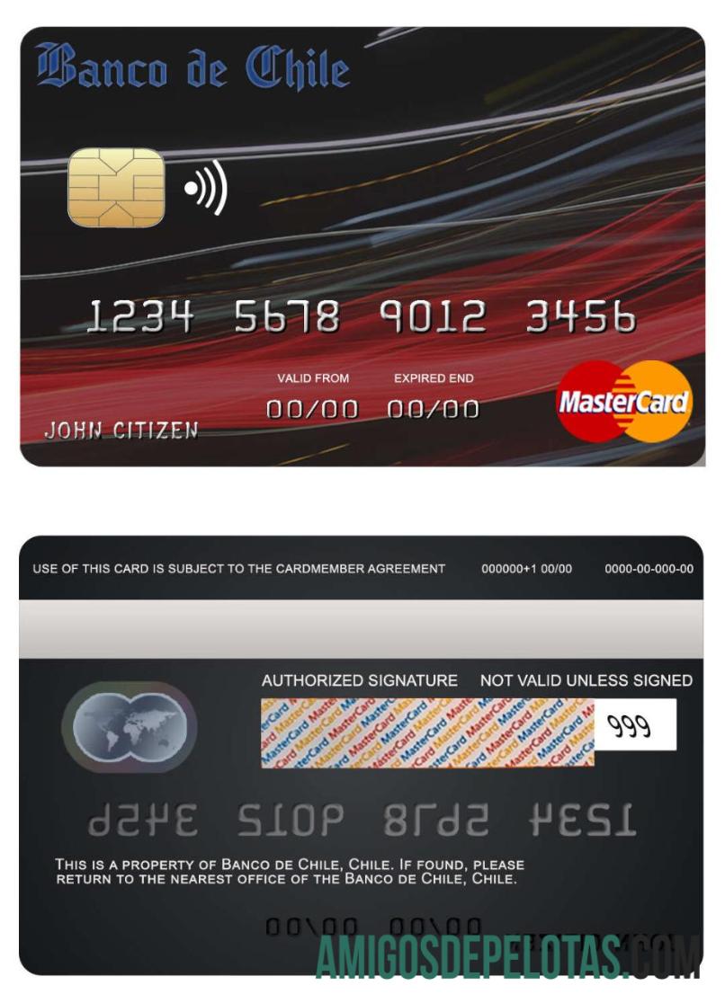 Chili Banco de Chili bank mastercard desain