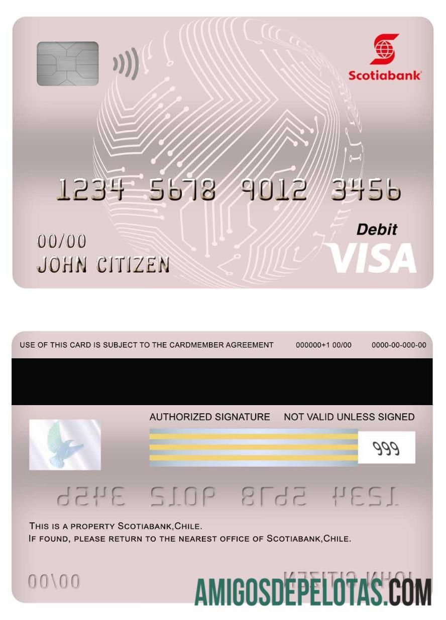 Chili Scotiabank visa Debit kartu pratinjau